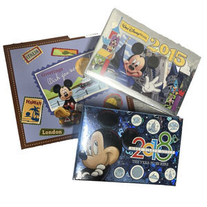 3pc Lot of Walt Disney World & Adventures by Disney Photo Scrap Books 2015 2018